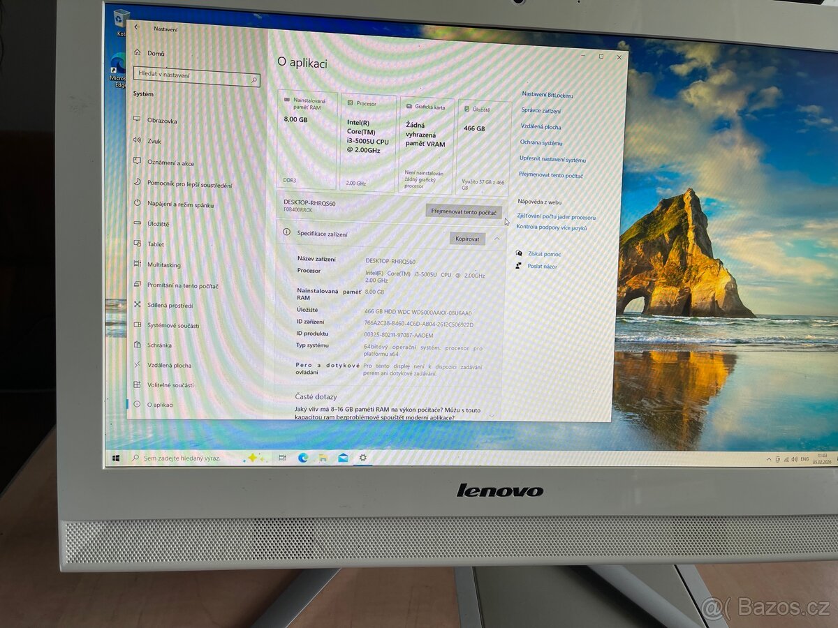 Lenovo IdeaCentre C40-30 Core i3 500Gb / 8Gb ram - 4