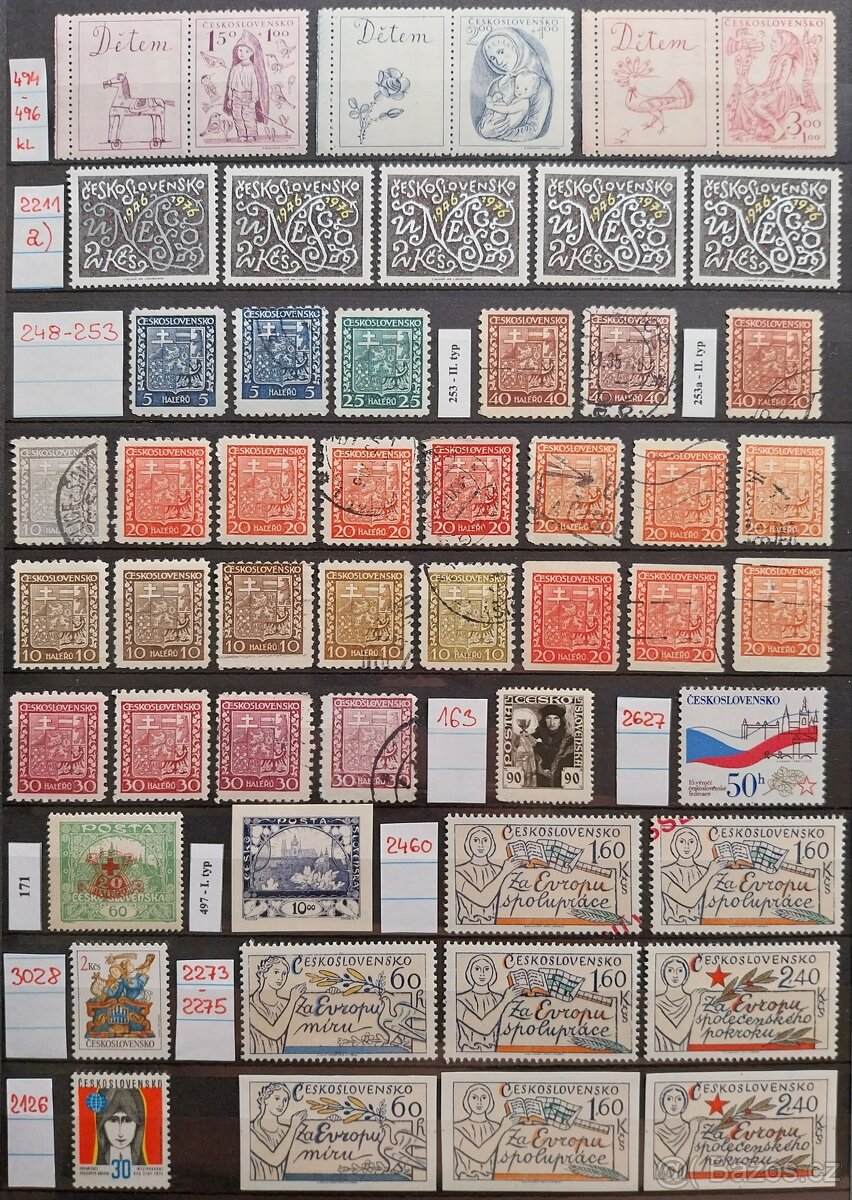 Známky ČSR – 1 - 4