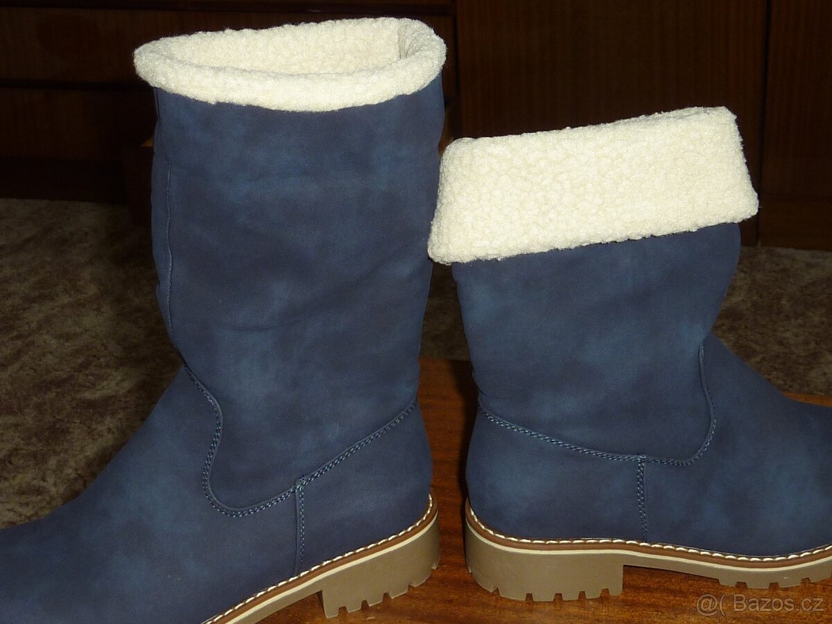 CCC-Tmavě modré kozačky ,vel.39 - 4