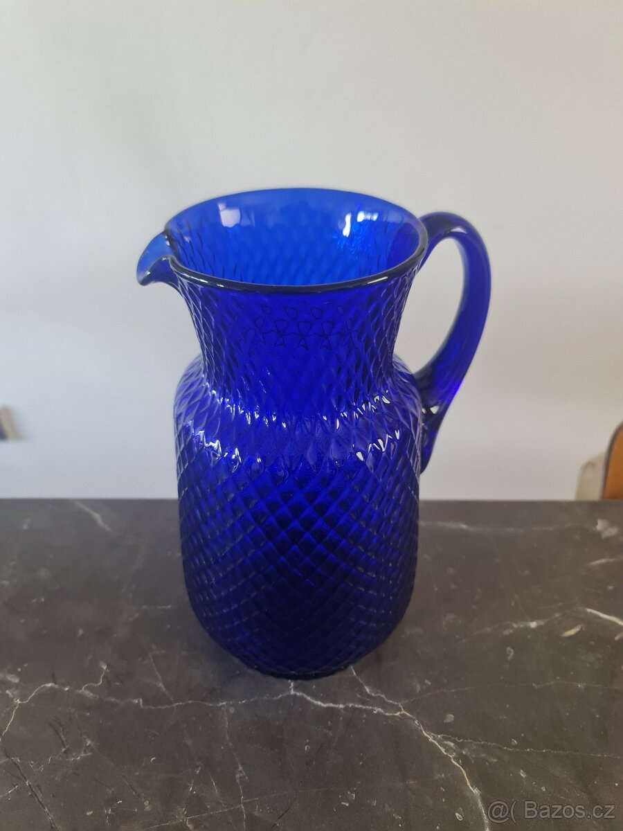 Starožitný skleněný džbán - 4