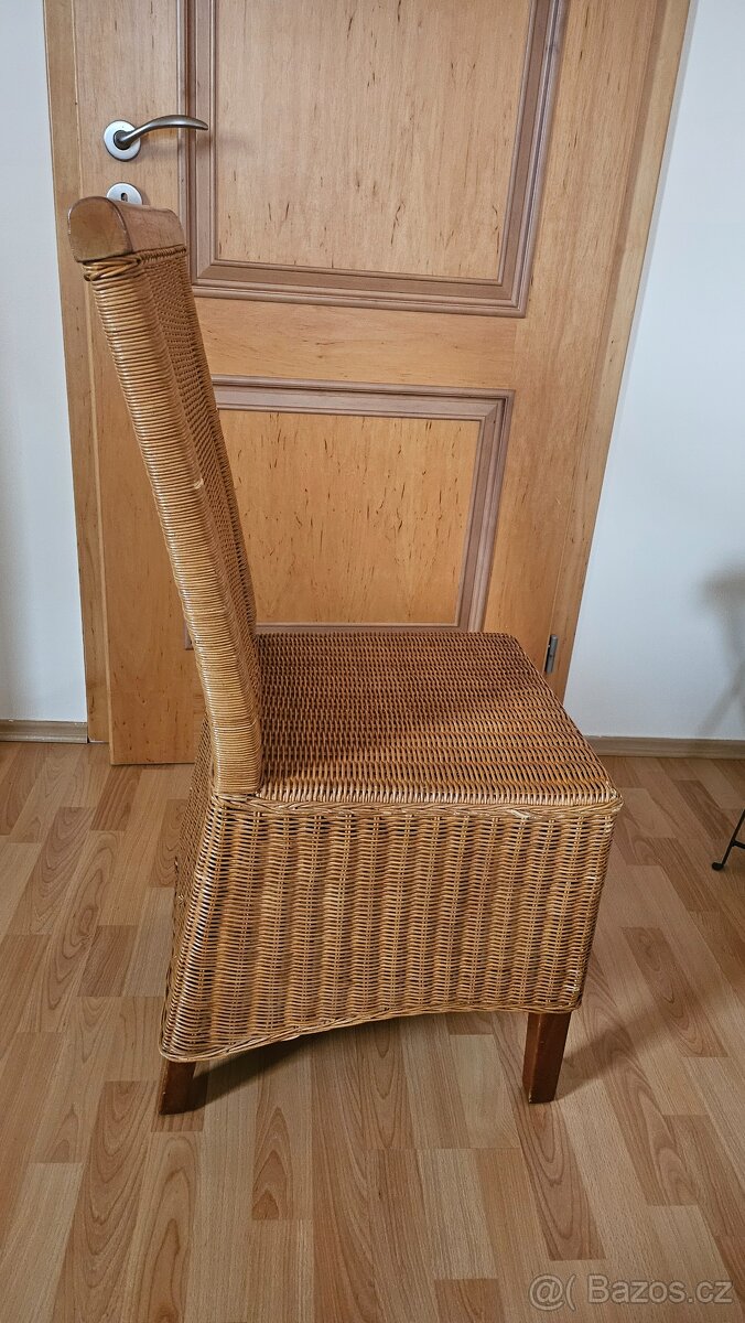 Jídelní ratanové židle.4.kusy - 4