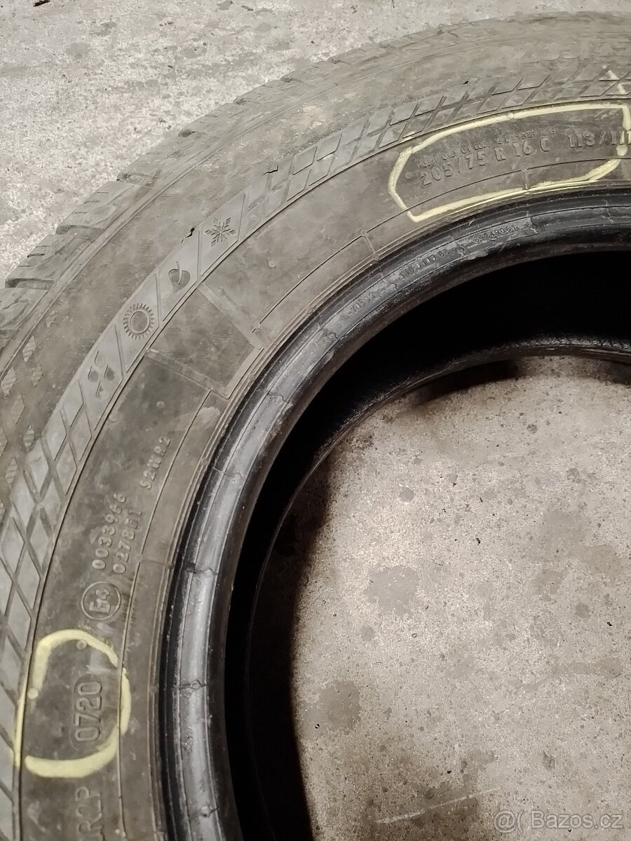Pneu 205/75R16C Continental M+S a celoroční - 4