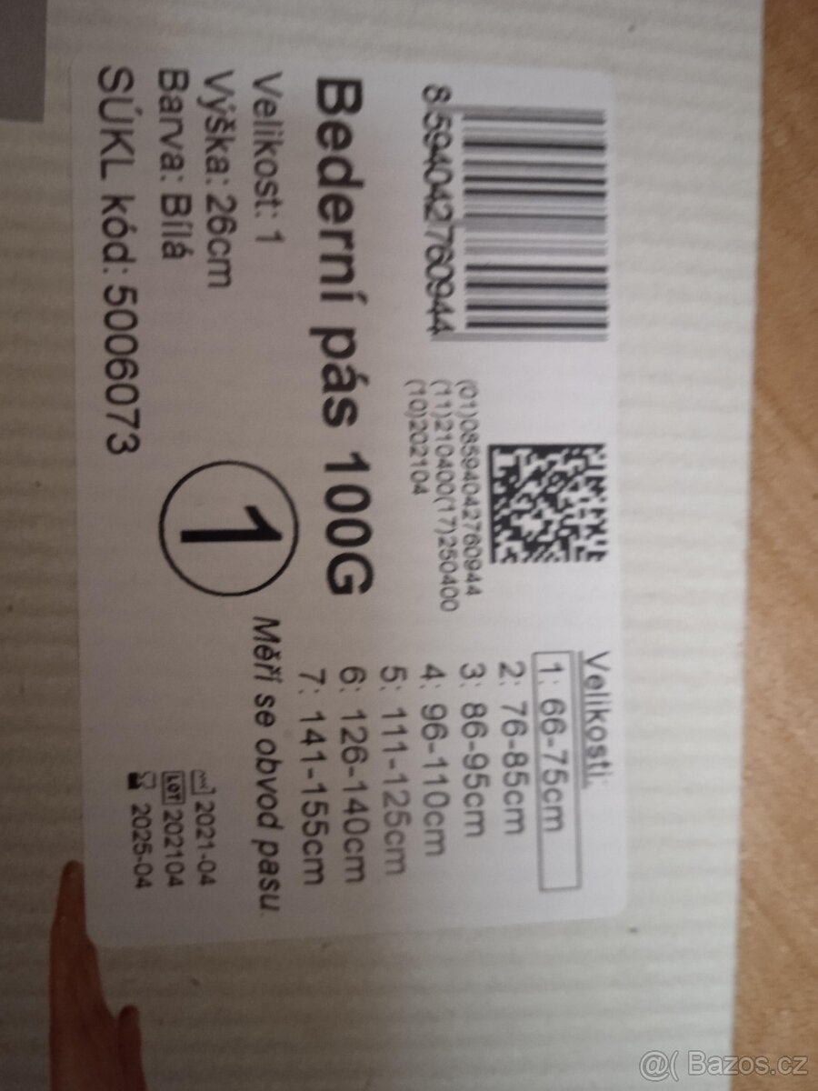 ortopedická pomůcka bederní pás 100G Handicap - 4