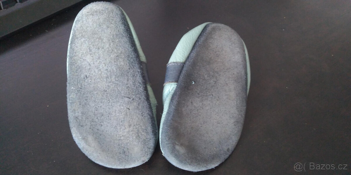 Liliputi kožené capáčky sandálky Sky modré vel. L - 4