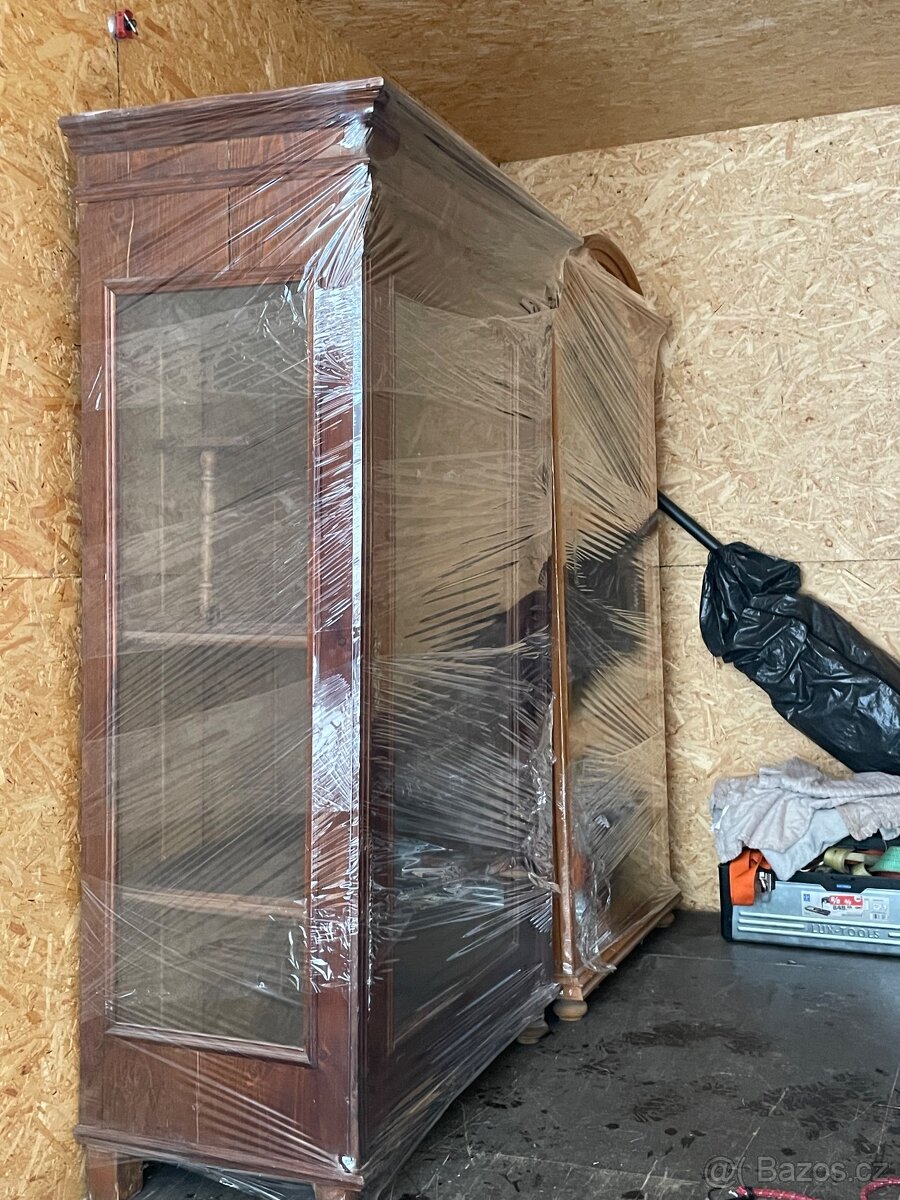 Starožitná dřevěná vitrína (skleník) - 4