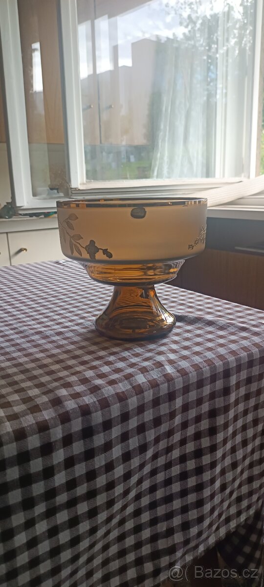 Skleněná mísa ve vintage stylu. - 4