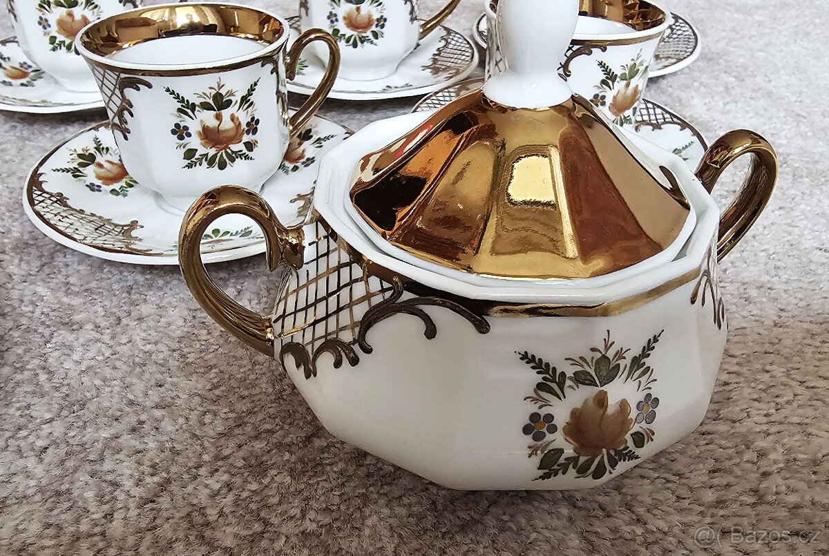 Dárková sada 6 šálků s podšálky a cukřenkou - 4