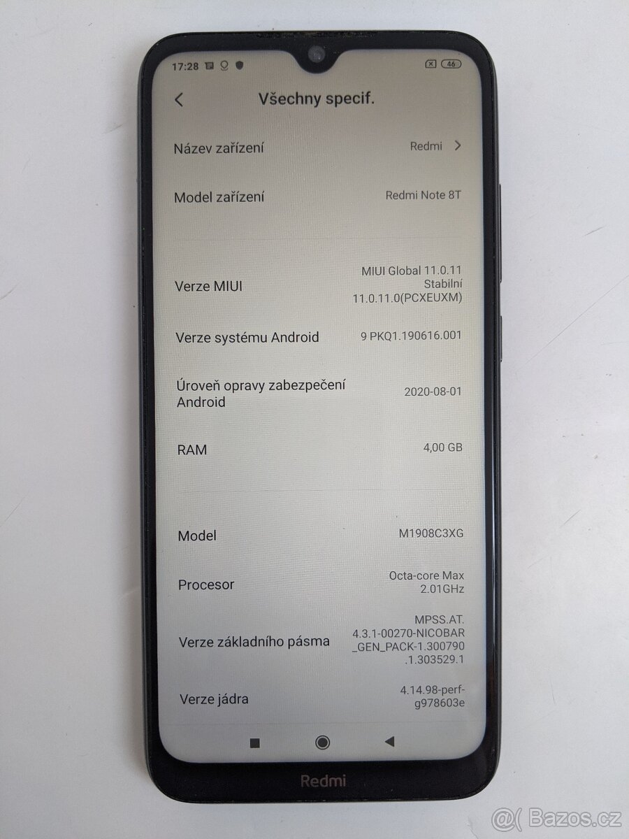 Xiaomi Redmi Note 8T 4/64gb black. Záruka 6 měsíců. - 4