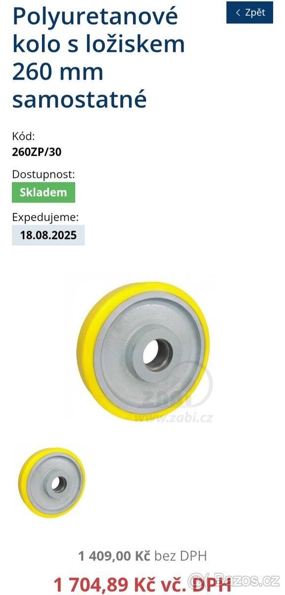 Polyuretanové - Litinová kolečka - 4