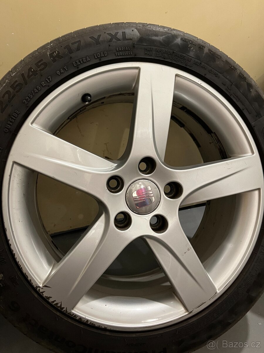 Alu kola Seat 17"+pneu Continental - 4