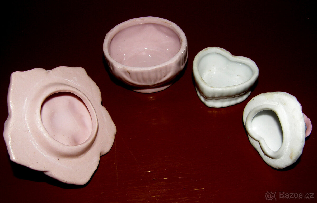 Dóza, dózička, šperkovnice malá porcelán - 2 typy - 4