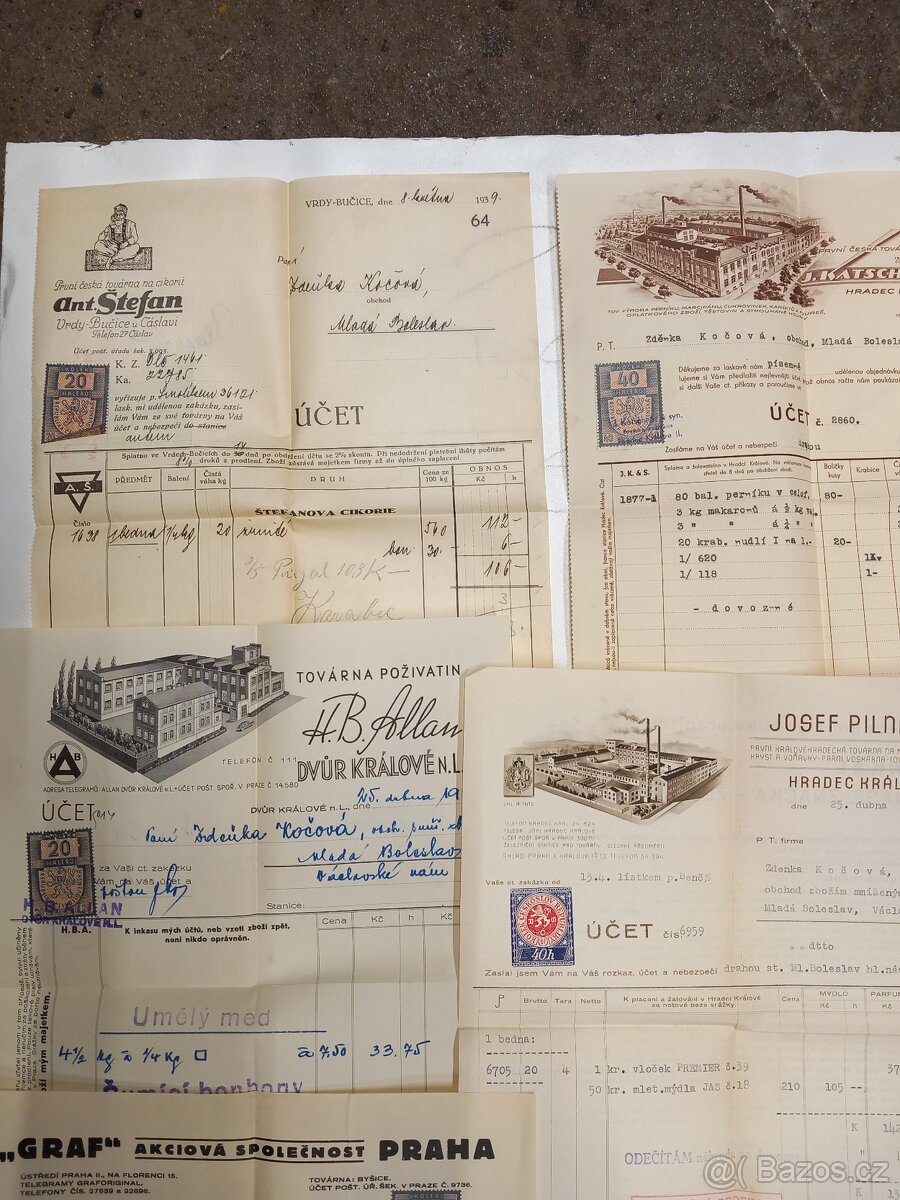 znamky pohlednice viněty etikety učty prospekty obalky - 4