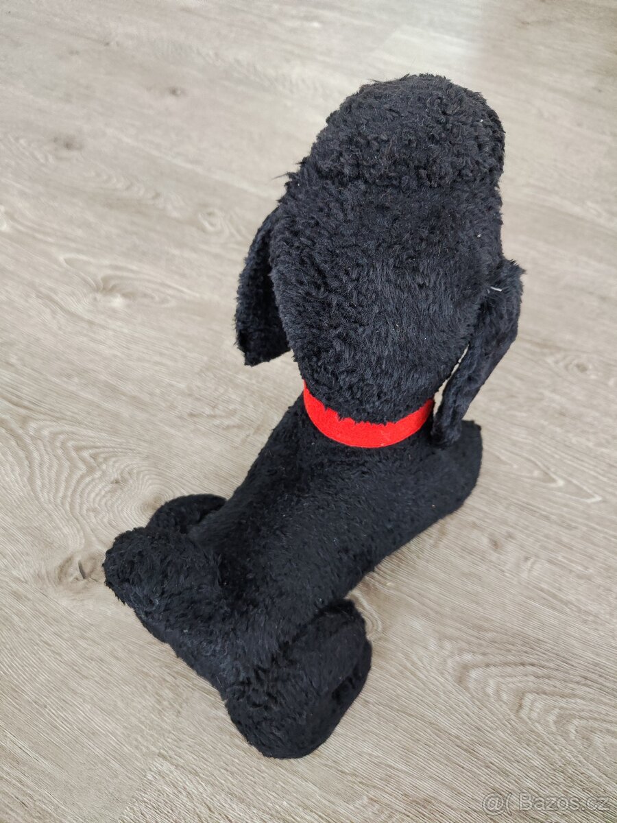 Starý starožitný plyšový pes - 4