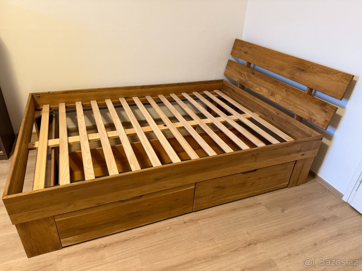 Masivní dubová postel Sofi 140×200 cm - 4