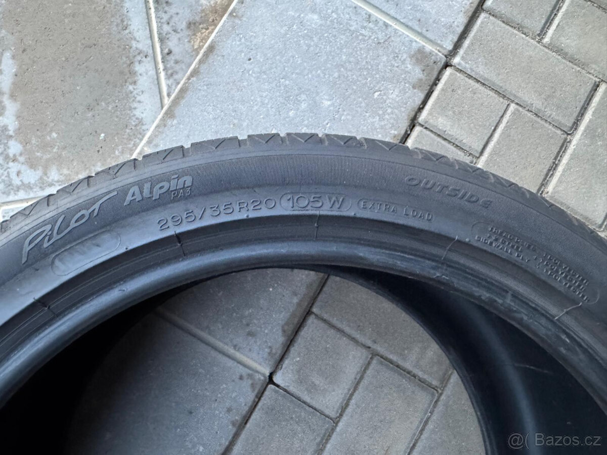 1ks zimní pneu Michelin pilot alpin pa3 - 295/35 r20 - 4-5mm - 4