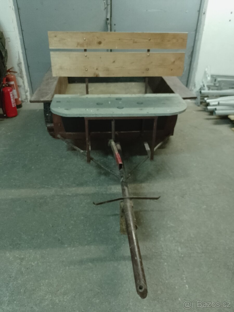 Masivní vozík,vozíček,vlečka domácí výroby,jako vari - 4