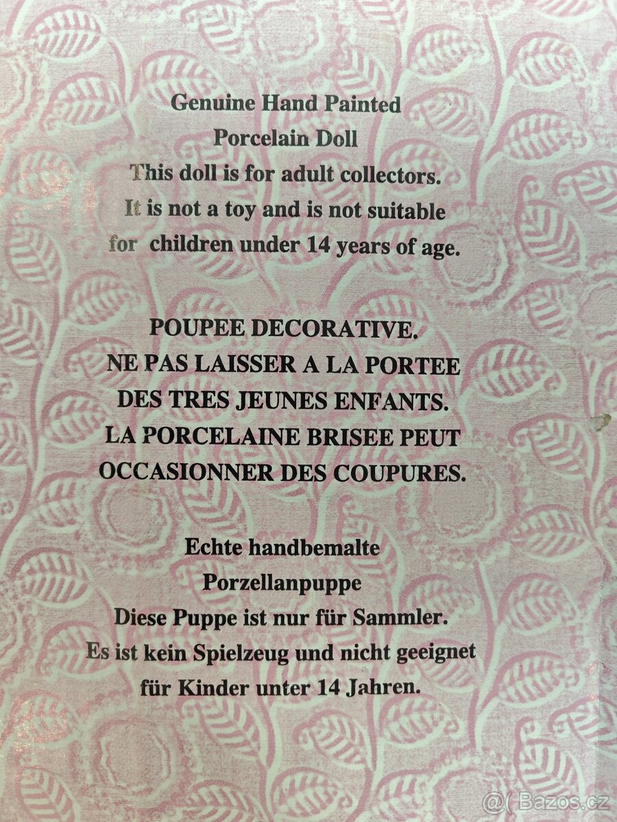 Porcelánová panenka Genuine Porcelain Doll - 4