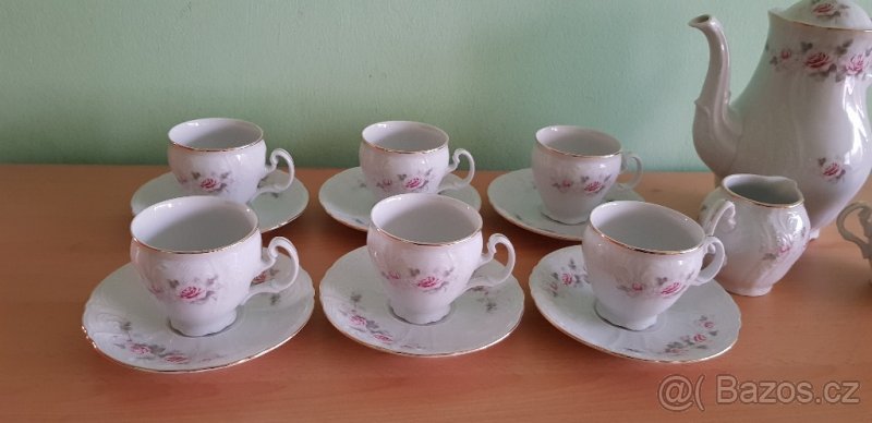 Čajová a kávová souprava růžičky Bernadotte - 4