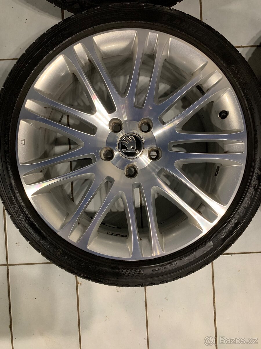 Alu kola Škoda R18 5X112 ZÁNOVNÍ LETNÍ PNEU 225/40 R18 LUXON - 4