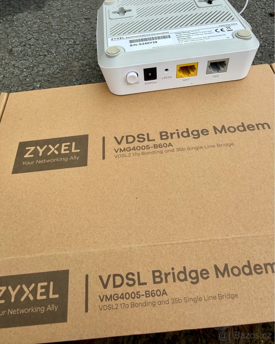 Terminátor CETIN - Zyxel VMG4005-B60A VDSL2 35b Bridge Modem - 4