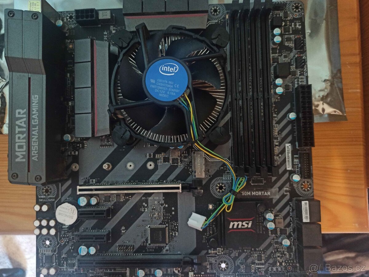 Intel i5-7500 + MSI B250M Mortar + chladič + kabeláž - 4