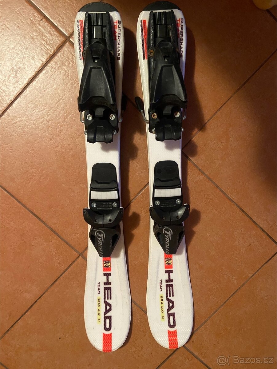 Dětské lyže HEAD - 70cm plus přezkáče HEAD - 4