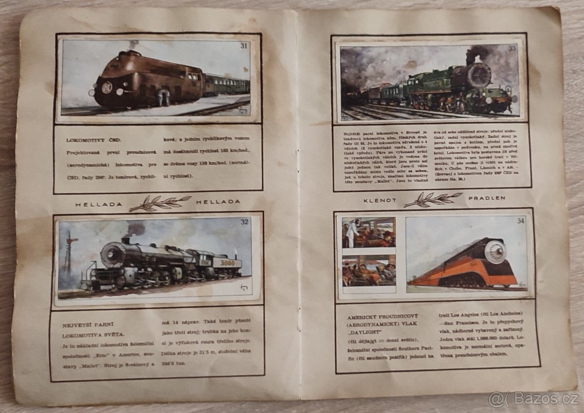 HELLADA DĚTEM - unikátní kompletní sbírka kartiček v sešitu - 4