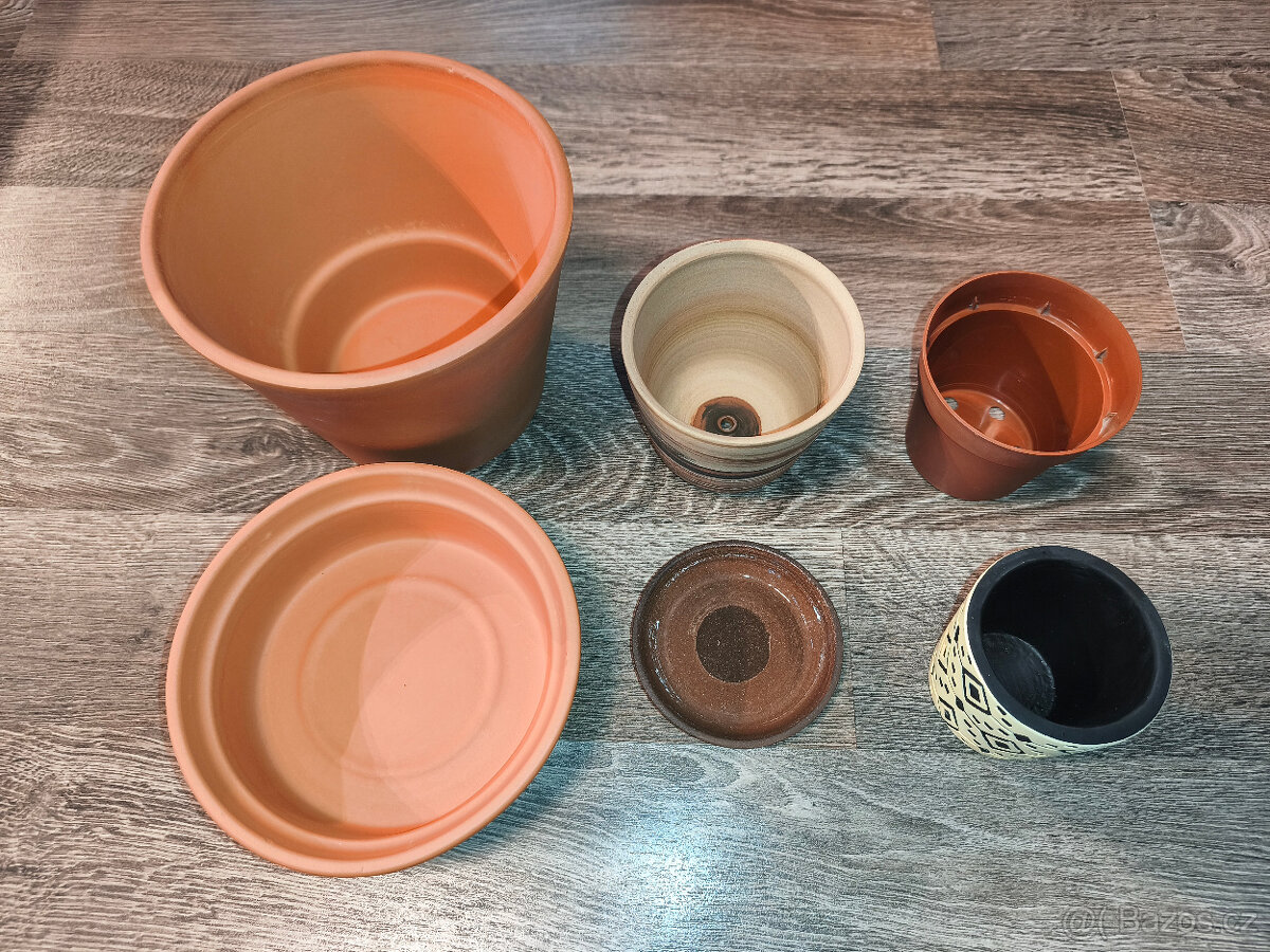 Sada 3 ks keramických květináčů - 4