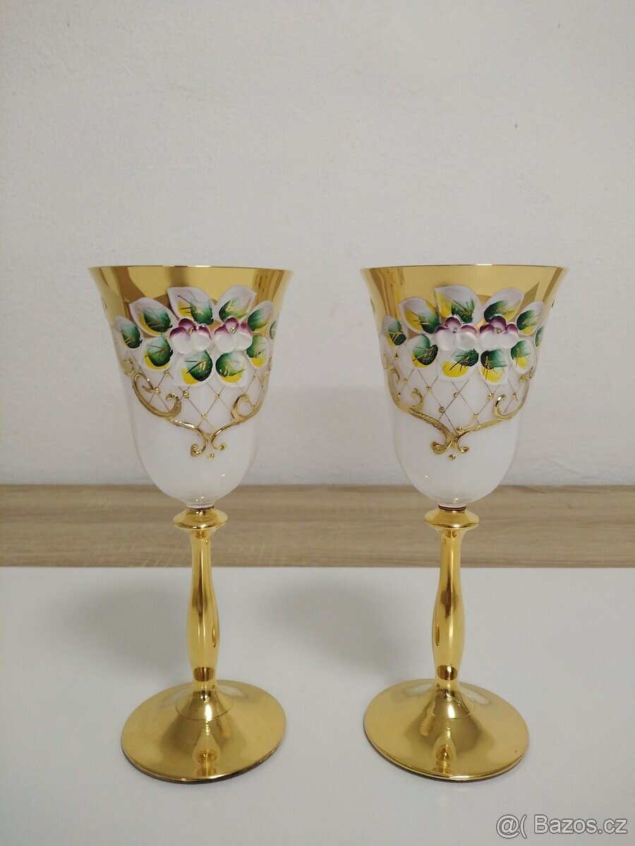 Sklenice na vino opal, smalt 6 ks - 4