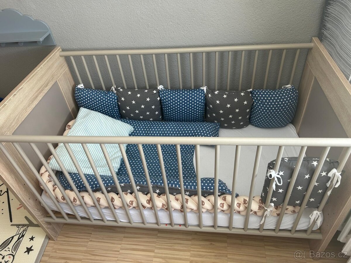 Dětská postýlka 140x70 + rošt a matrace - 4