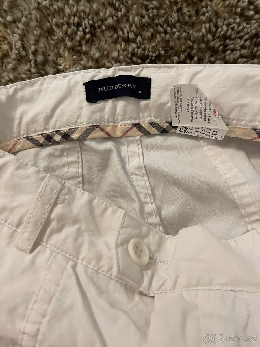 Burberry - Bílé kalhoty vel 10 - 4