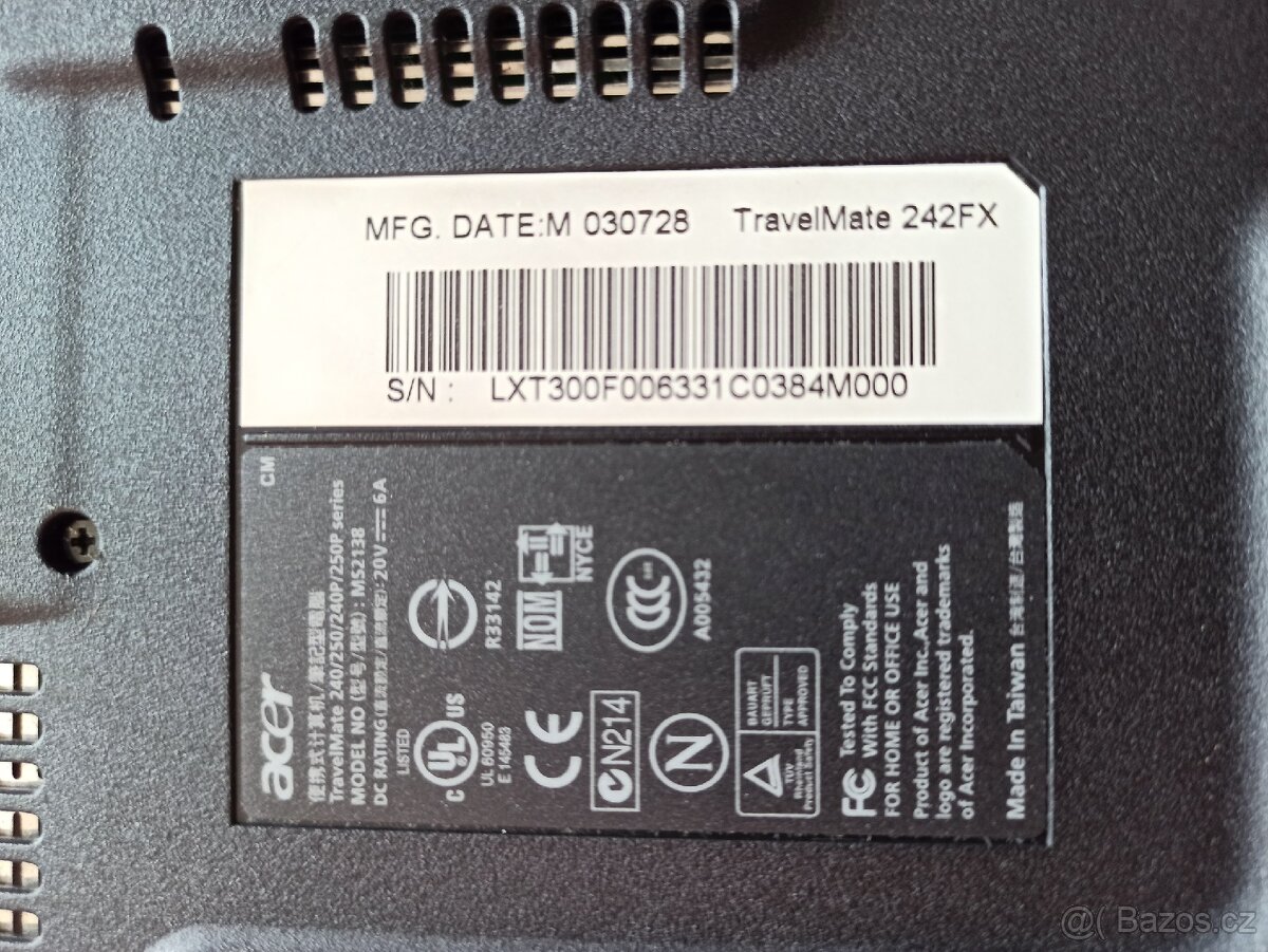 Notebook Acer TravelMate 242FX - 4