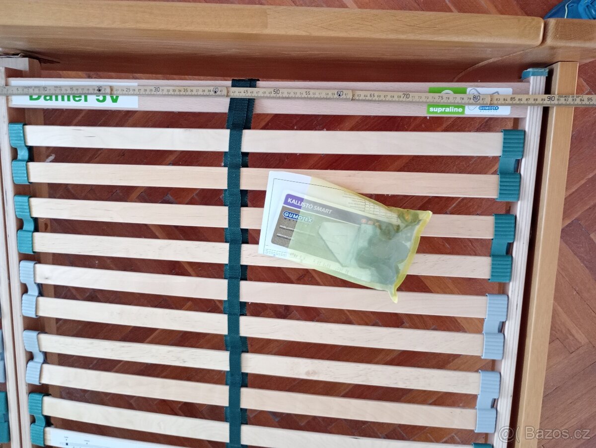 Rám postel z masivu (200180cm) a lamelové rošty - 4