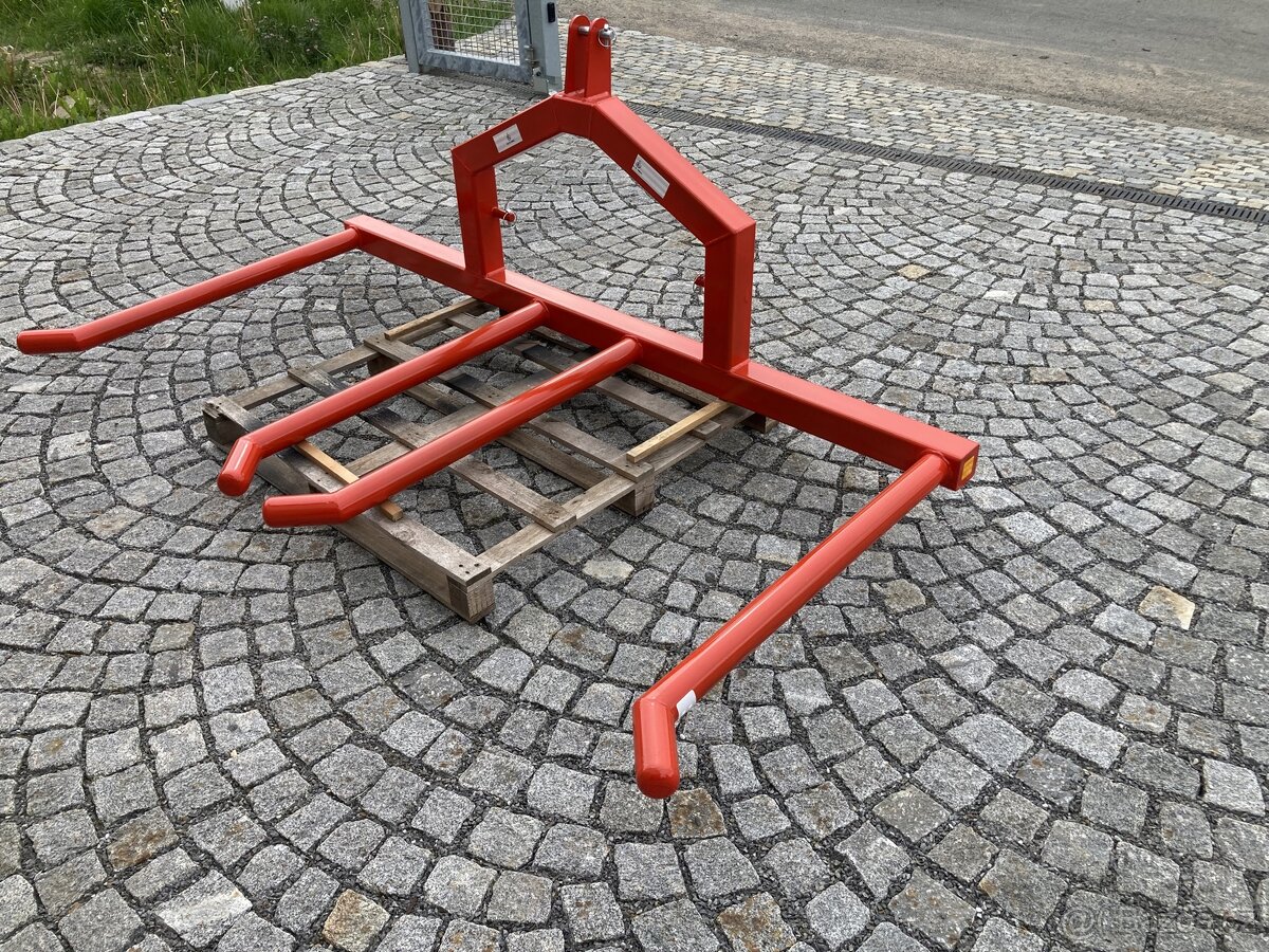 Nosič na 2 kulaté balíky/vidle na balíky/sklopný - 4