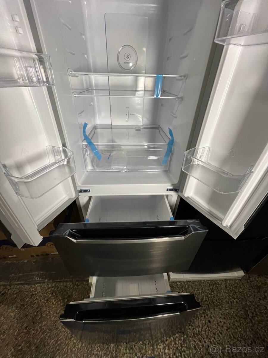 Lednička Siguro – americký typ, šedá, nová, 2 roky záruka - 4