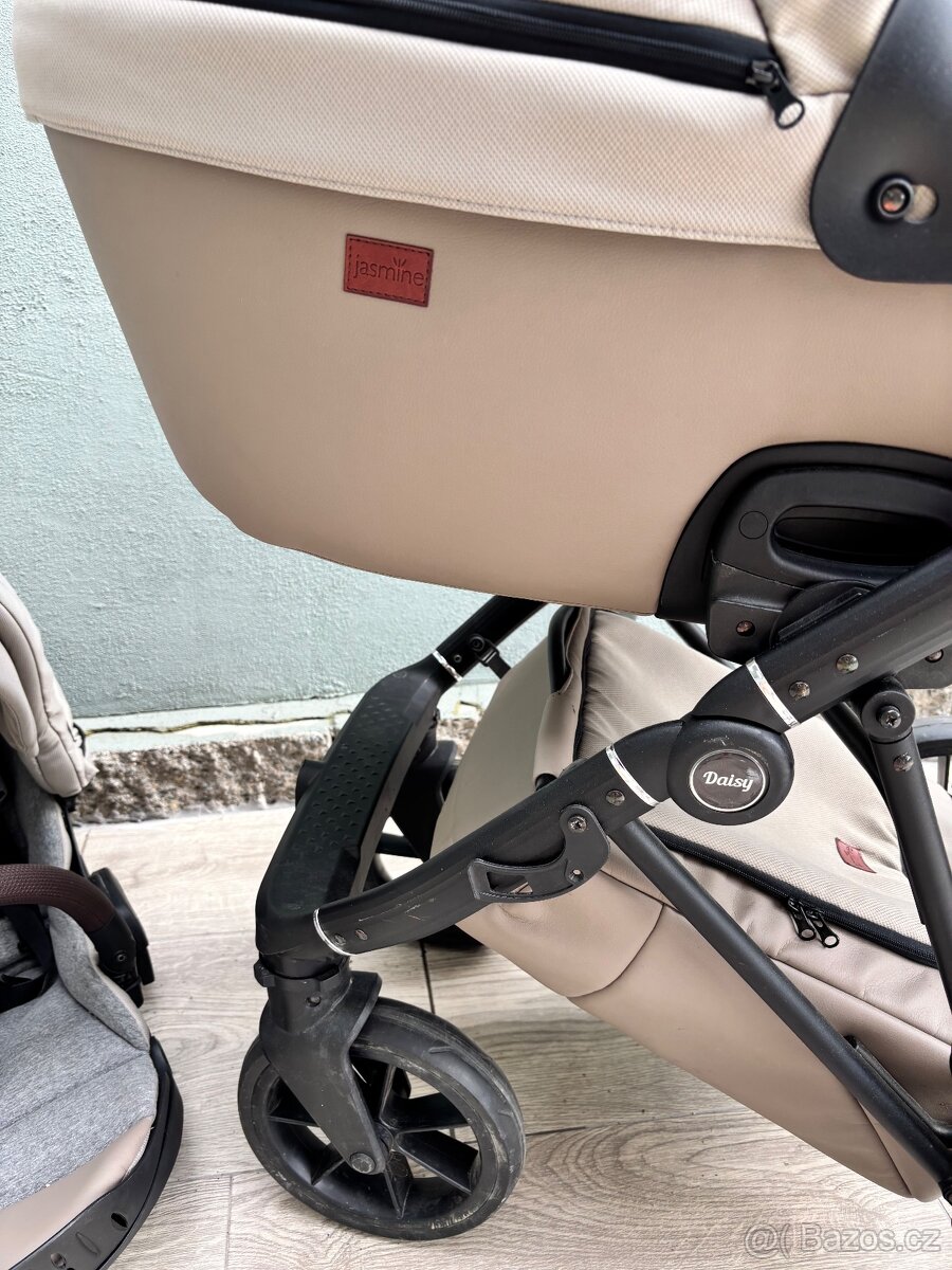 Kočárek 2v1 Jasmine Daisy Soft 05 Mocca a vajíčko Maxi Cosi - 4