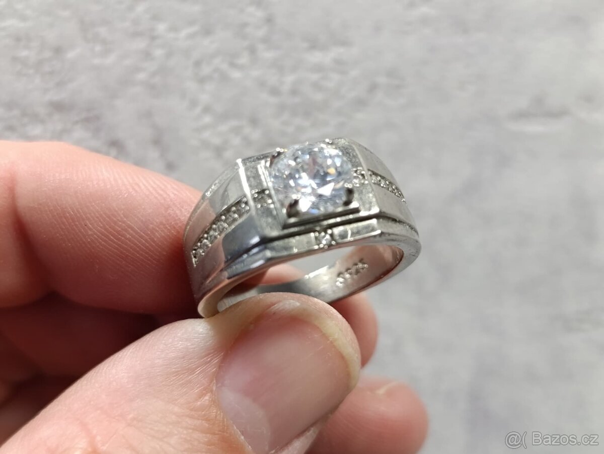 Krásný velmi starý pánský prsten velikost 64 - 4