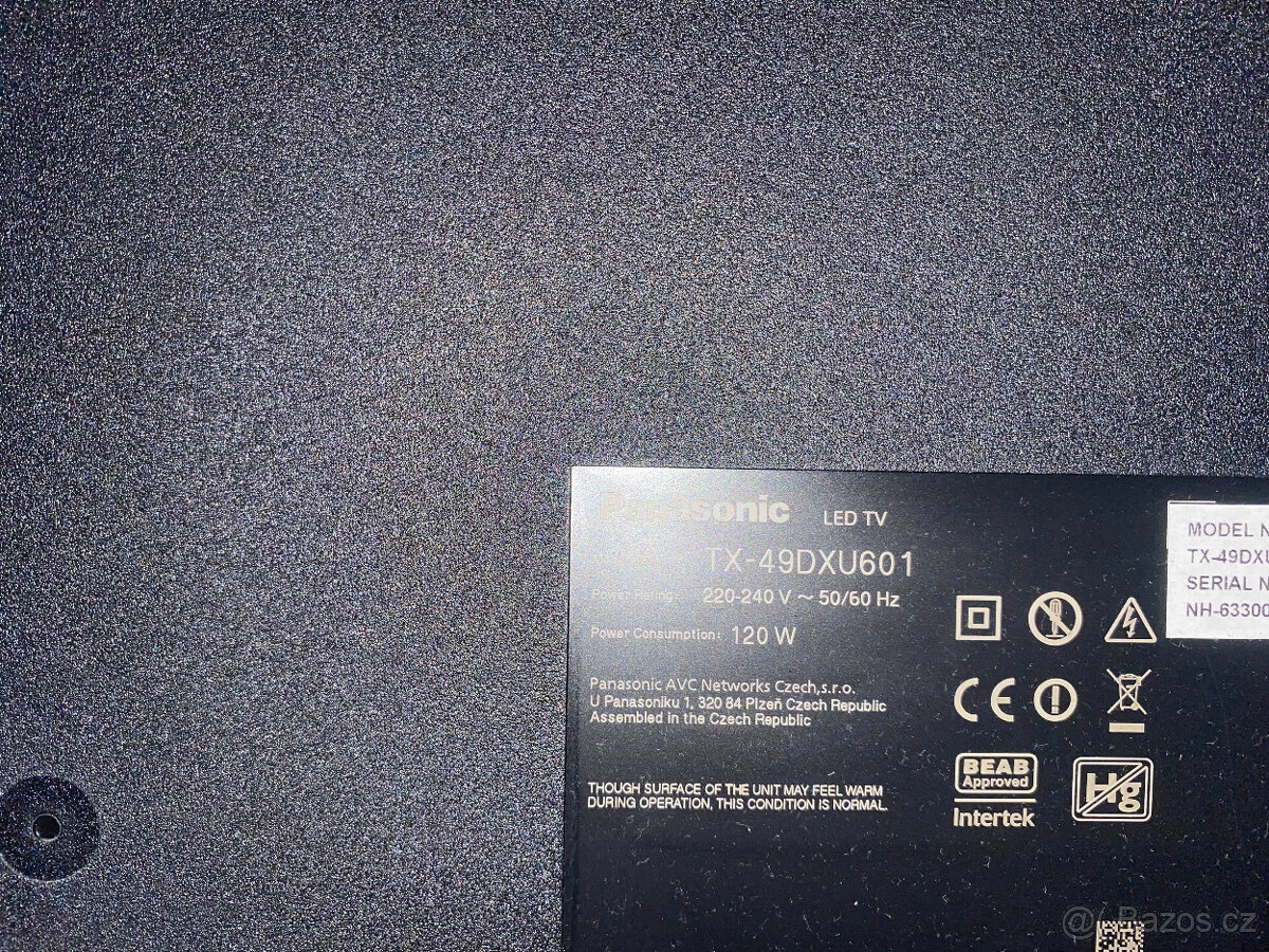 Panasonic 4K Smart TV 49" – NA NÁHRADNÍ DÍLY - 4