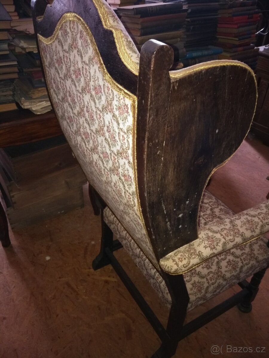 Křeslo zámecké starožitné - 4