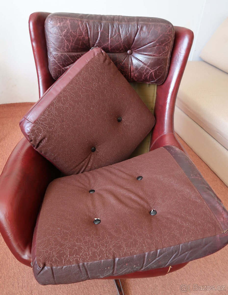 finské kožené křeslo Peem - 4