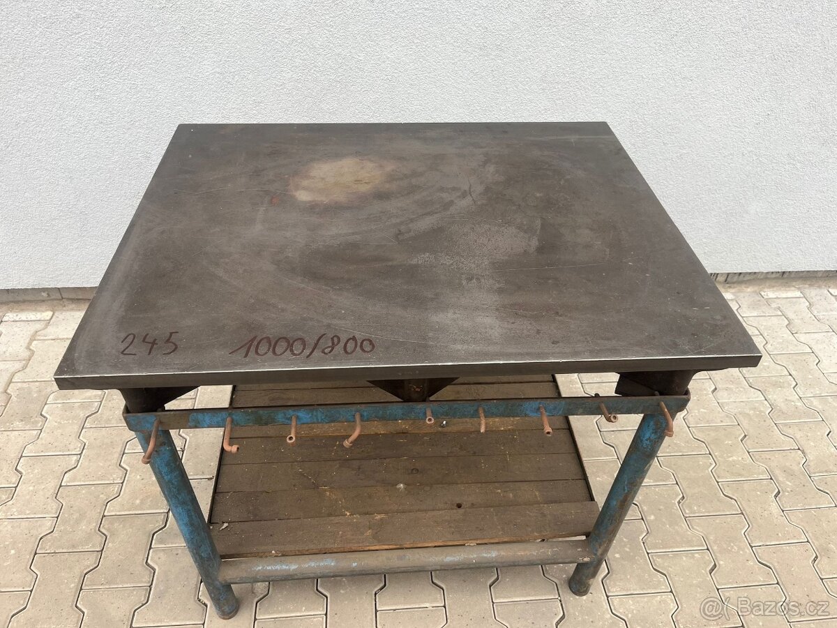 245. Pracovní stůl, rýsovací, svařovací deska 1000x800 - 4