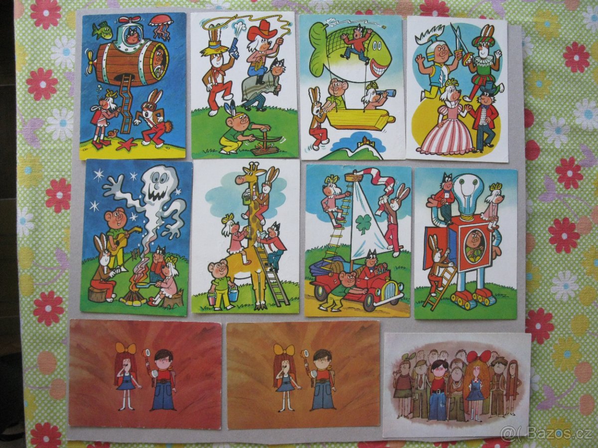 Pohledy-pohlednice různé,kytky,dětské,velikonoční - 4