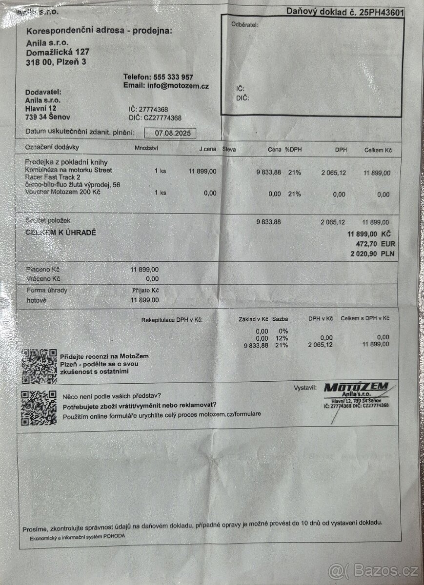 Moto kombineza 2 dílná - 4