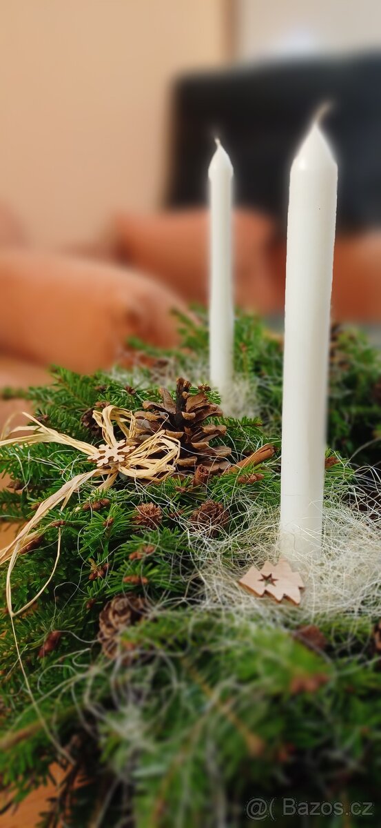 Adventní věnce, živé girlandy, svícny - 4