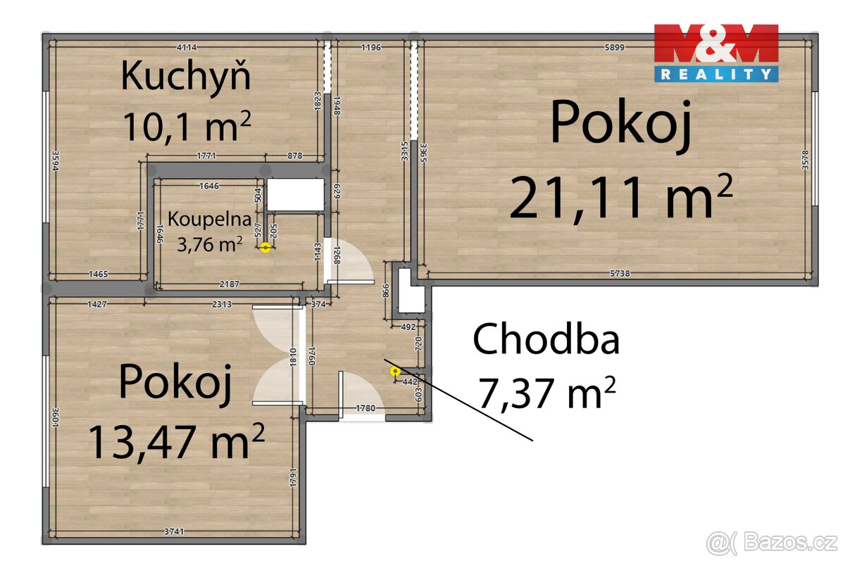 Prodej bytu 2+1, 55 m², Plzeň, ul. Ke Kukačce - 4
