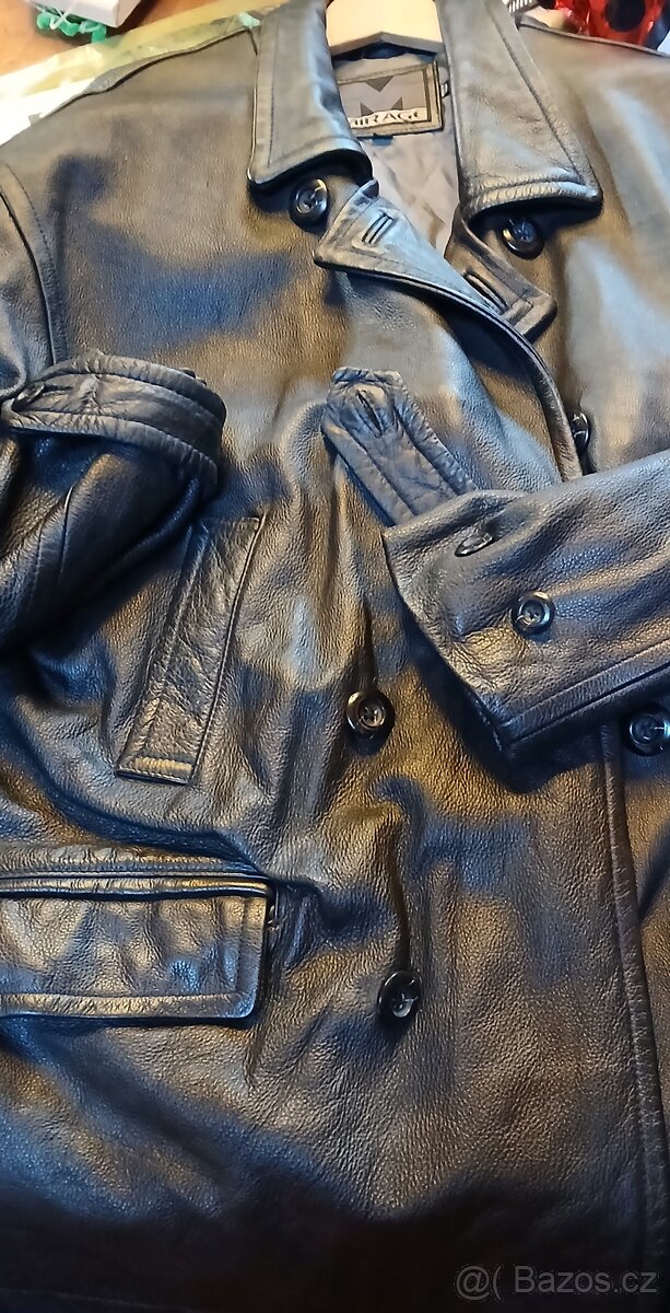 Kožené černé sako - 4