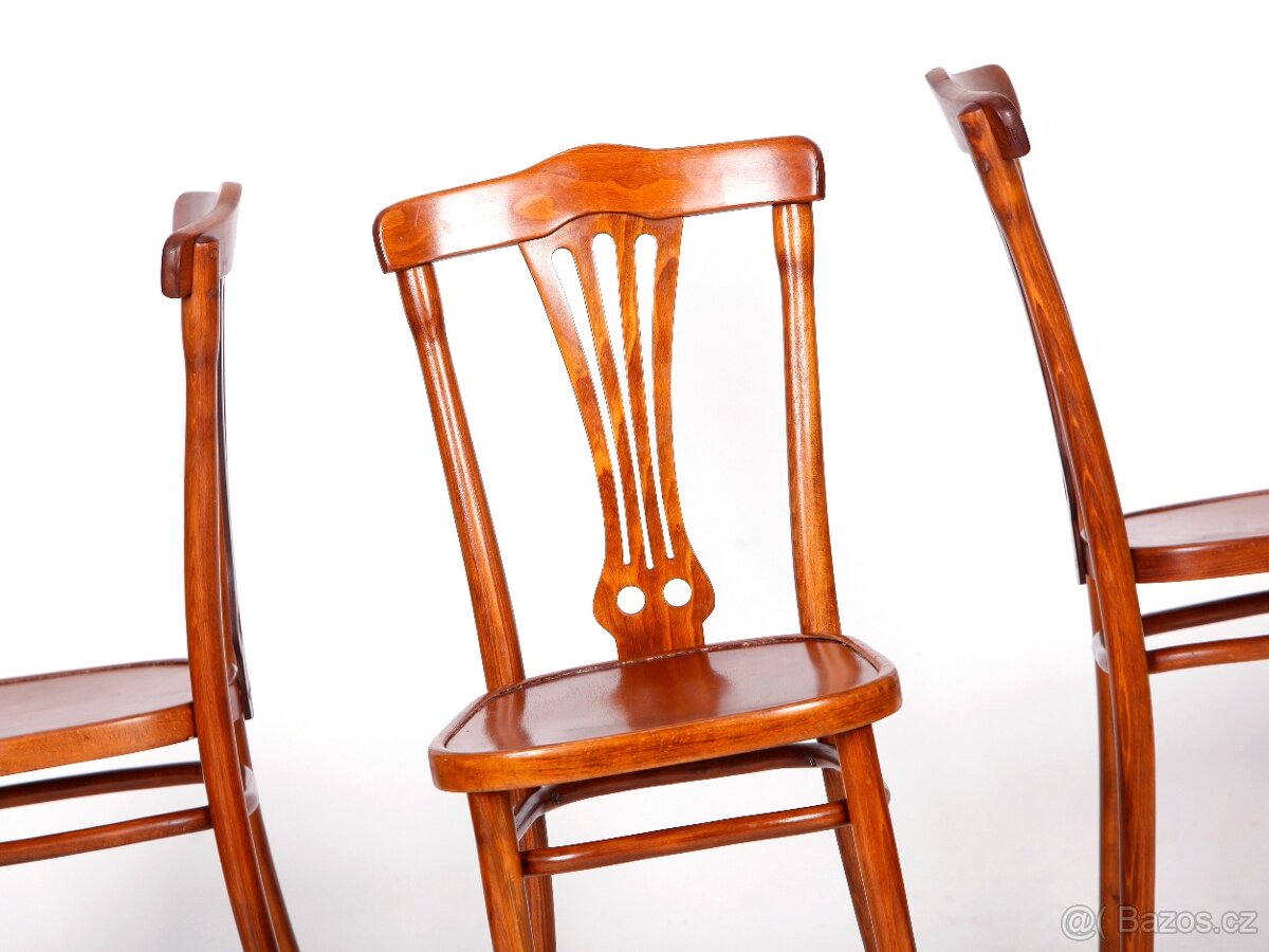 Starožitné židle THONET, 3 kusy. - 4