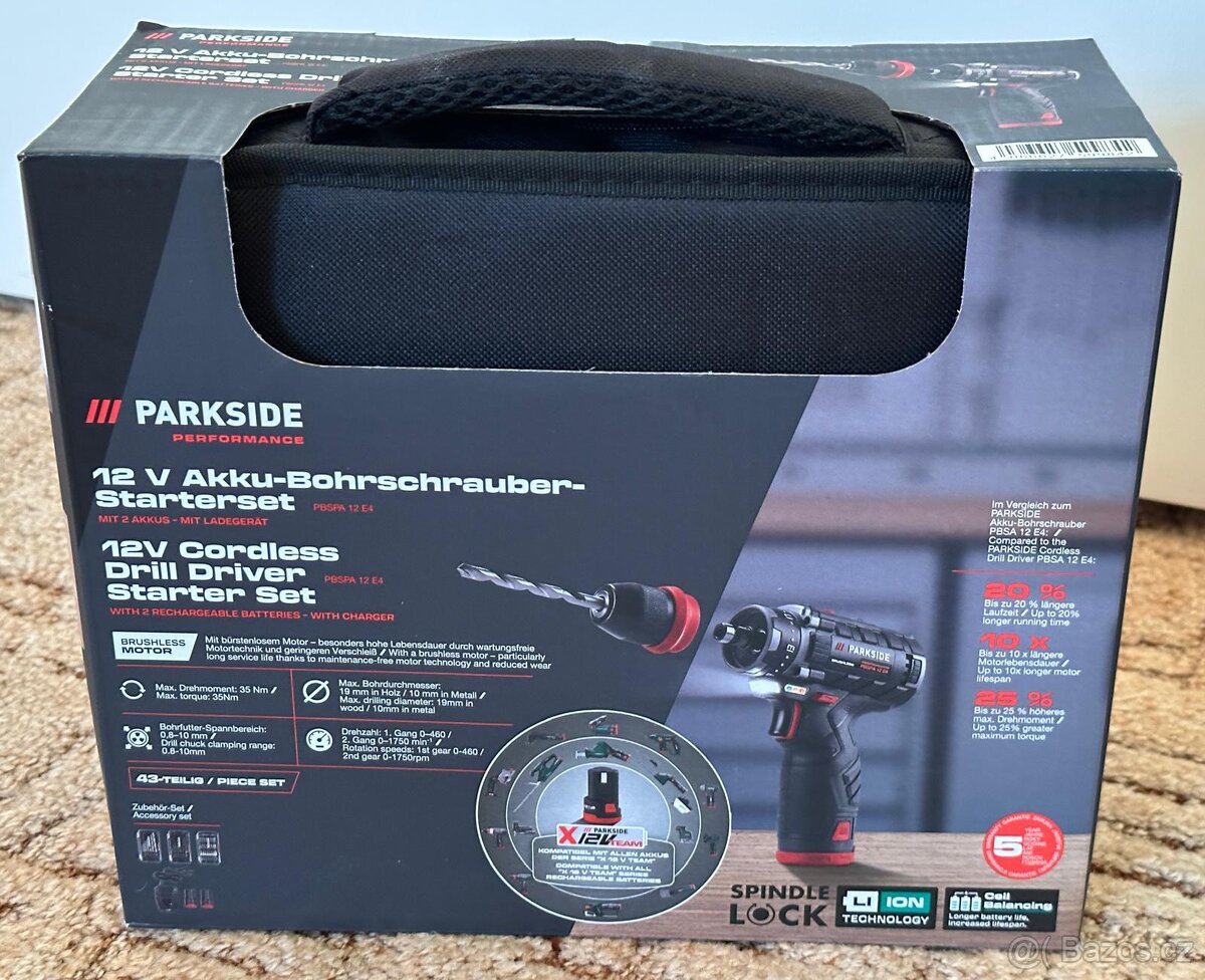 Sada: Parkside Aku vrtačka | +2x baterie, nabíječka - 4