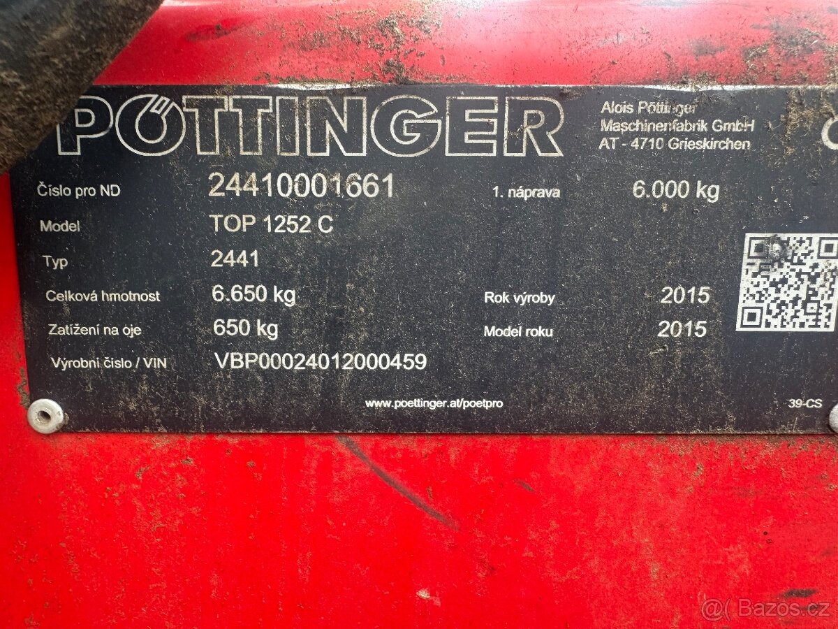 Shrnovač Pöttinger Top 1252 - 4