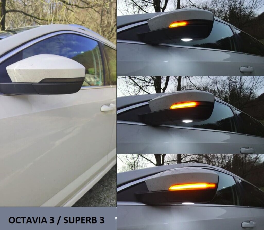 Dynamicke blinkry LED smerovky do spetnych zrcatek - 4